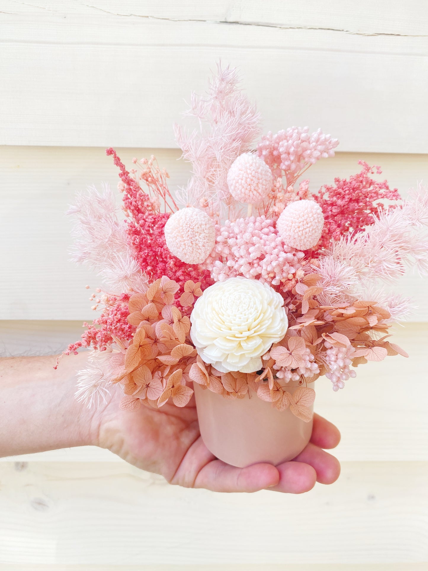 Mini Dried Arrangement - Pink Hue